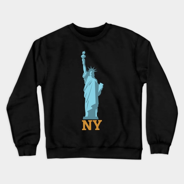 Statue of Liberty from New York (NY) - Travel Crewneck Sweatshirt by Ravensdesign